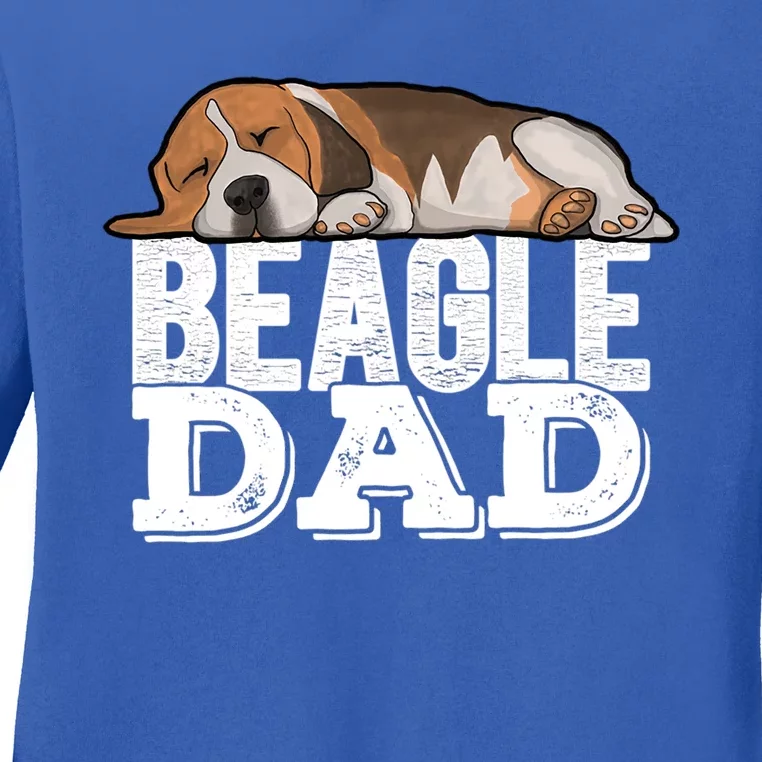 Beagle Dad Beagle Dog Lover Gift Ladies Long Sleeve Shirt