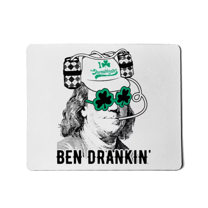 Ben Drankin Benjamin Franklin Funny St Patricks Day Mousepad