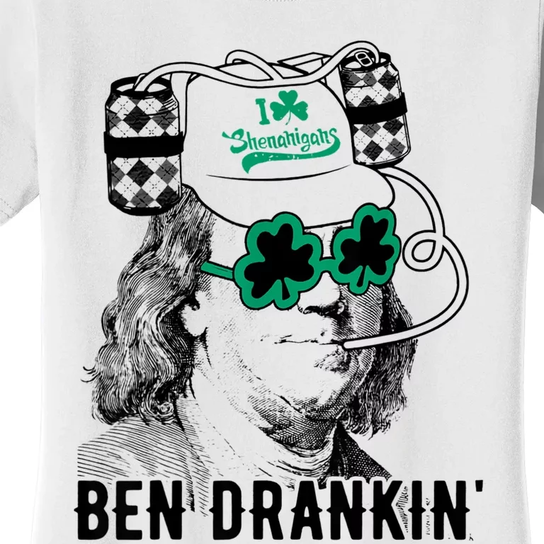 Ben Drankin Benjamin Franklin Funny St Patricks Day Women's T-Shirt