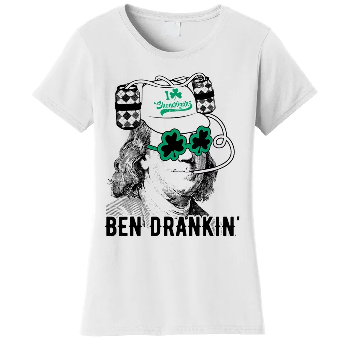 Ben Drankin Benjamin Franklin Funny St Patricks Day Women's T-Shirt