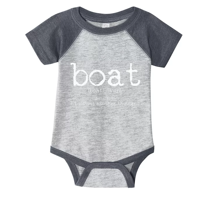 Boat Definition Bust Out Another Thousand Funny Boating Gift Infant Baby Jersey Bodysuit