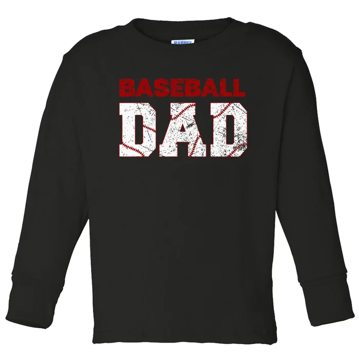 Baseball Dad Toddler Long Sleeve Shirt