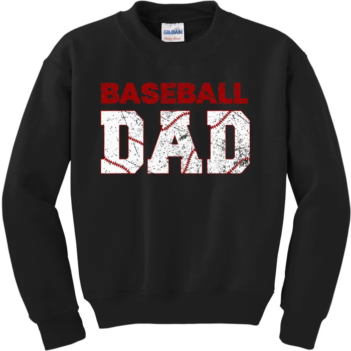 Baseball Dad Kids Sweatshirt