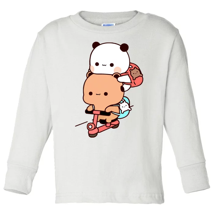 Bubu Dudu Bubu Dubu On Scooter Bubu Dubu Lovers Toddler Long Sleeve Shirt