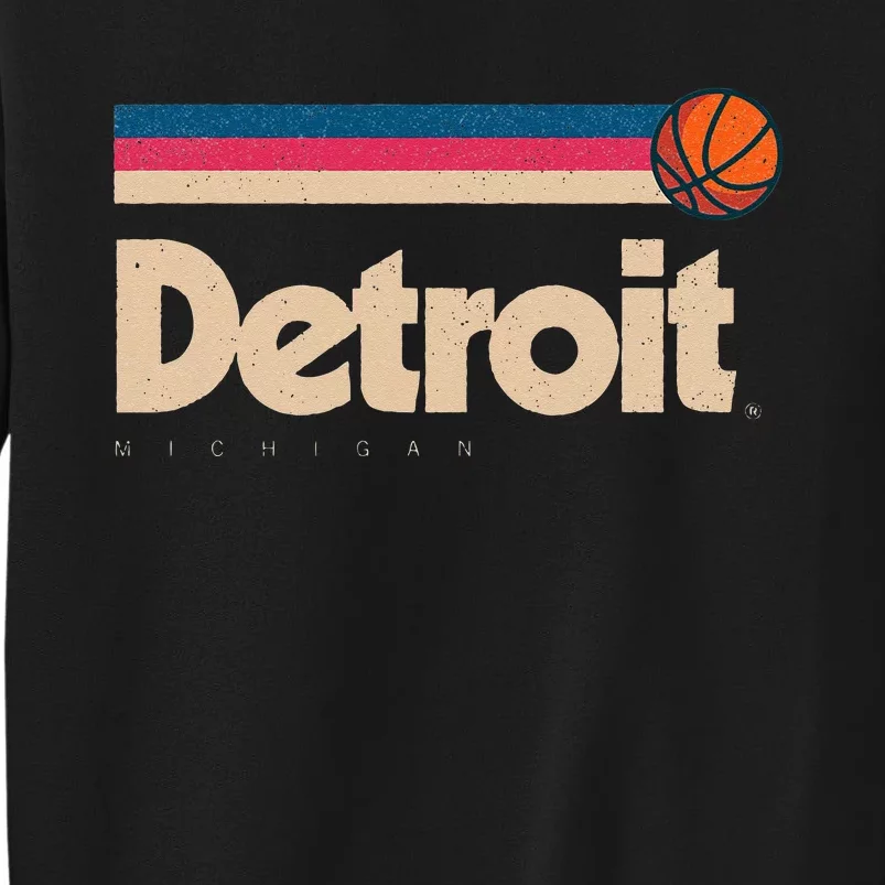 Blue Detroit Basketball BBall City Michigan Retro Detroit Sweatshirt