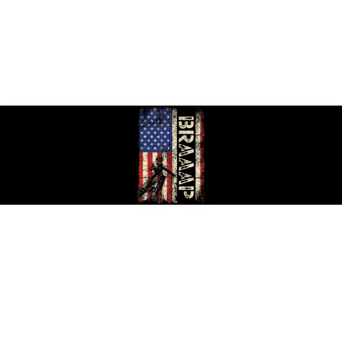 Braaap Dirt Bike Usa American Flag Motocross Biker Bumper Sticker