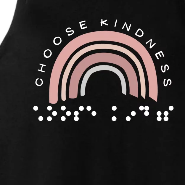 Braille Dots Be Kind Encouraging Words For Blind People Cute Gift Ladies Tri-Blend Wicking Tank