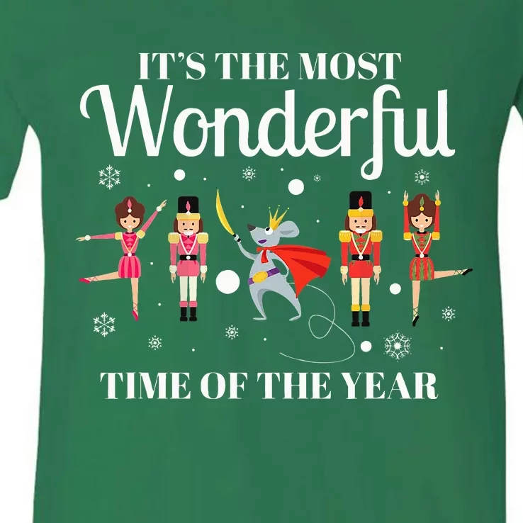 Ballet Dance Ballet Top Nutcracker Squad Ballerina V-Neck T-Shirt