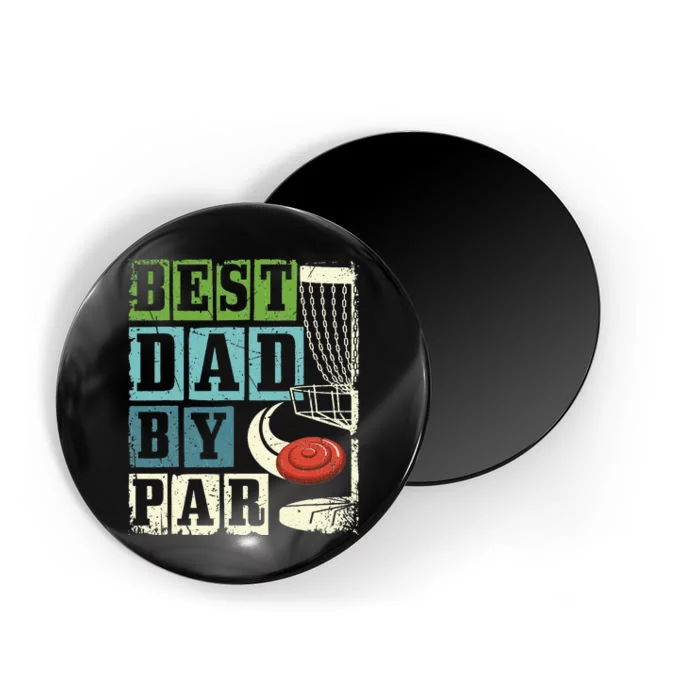 Best Dad By Par vintege Disc Golf Player Flying Magnet