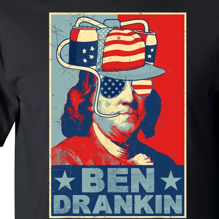 Ben Drankin Beer 4th Of July Retro Beer Lover Drinking Team Tall T-Shirt