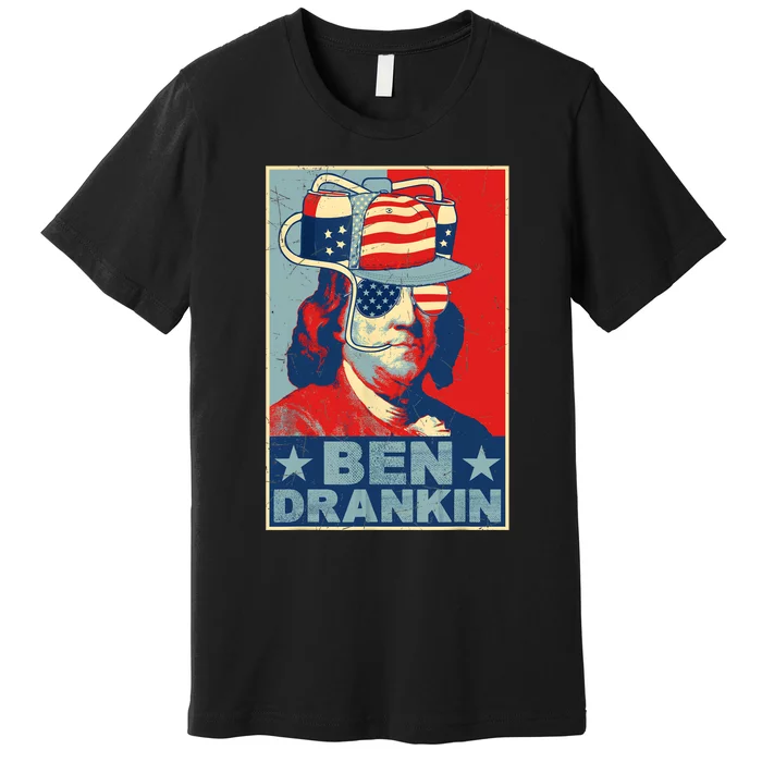 Ben Drankin Beer 4th Of July Retro Beer Lover Drinking Team Premium T-Shirt