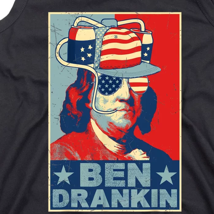 Ben Drankin Beer 4th Of July Retro Beer Lover Drinking Team Tank Top