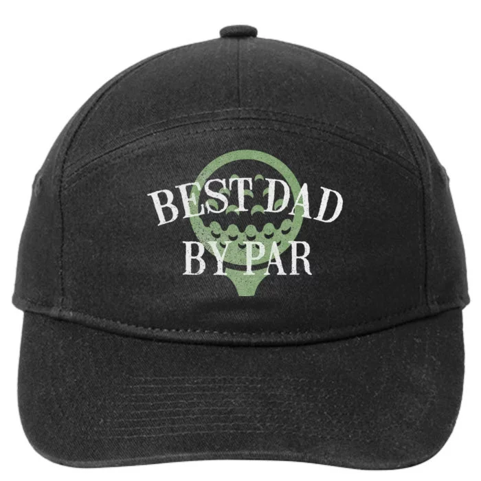 Best Dad by Par Father's Day Golf Lover 7-Panel Snapback Hat