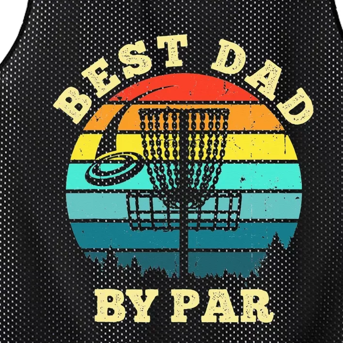 Best Dad By Par Disc Golf retro Frisbee Father's Day Mesh Reversible Basketball Jersey Tank