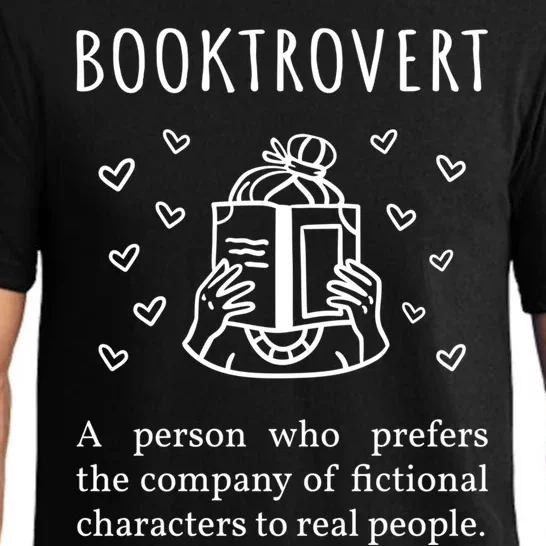 Booktrovert Definition Book Introvert Bookworm Librarian Gift Pajama Set