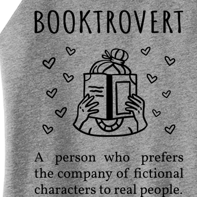 Booktrovert Definition Book Introvert Bookworm Librarian Gift Women’s Perfect Tri Rocker Tank