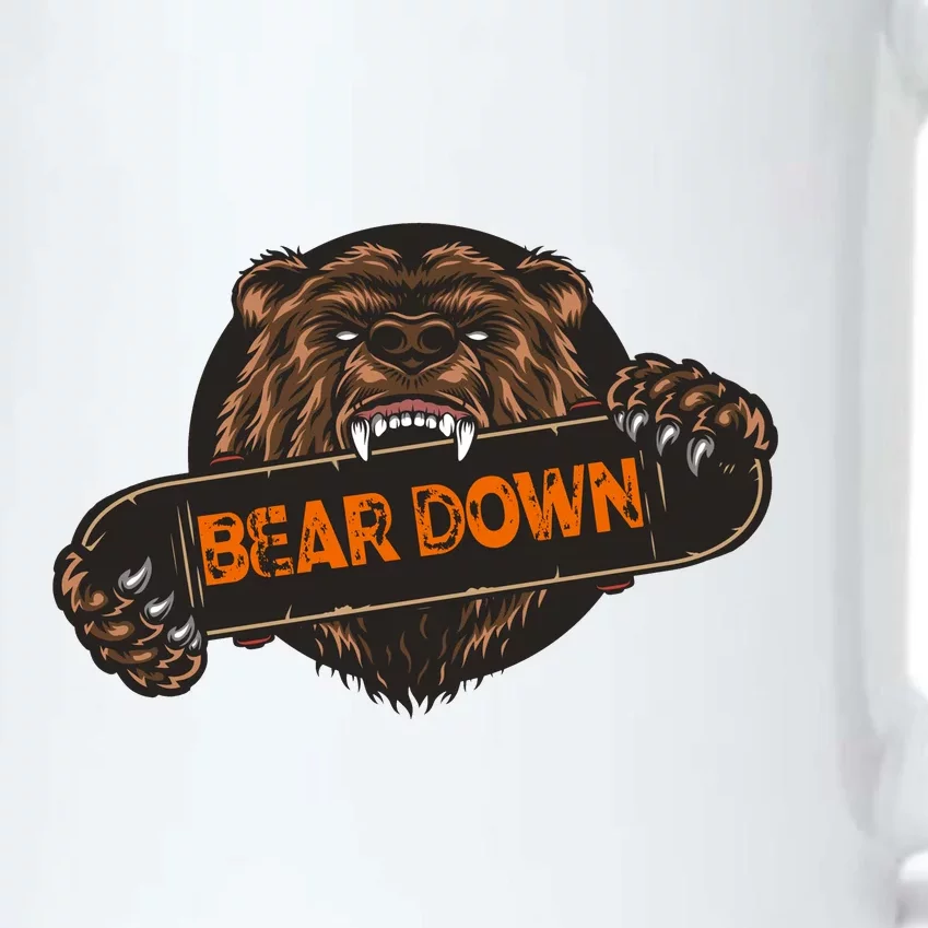 Bear Down Brown Bear Black Color Changing Mug