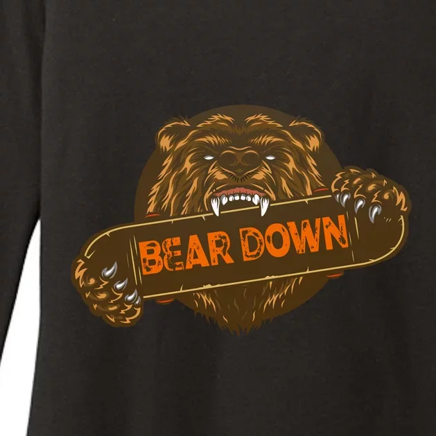 Bear Down Brown Bear Womens CVC Long Sleeve Shirt