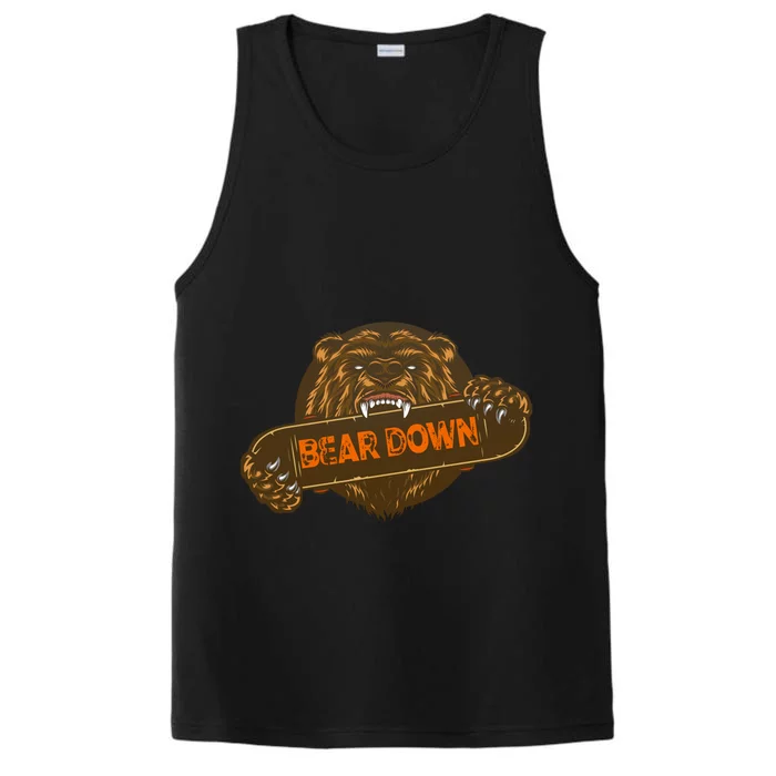 Bear Down Brown Bear Performance Tank