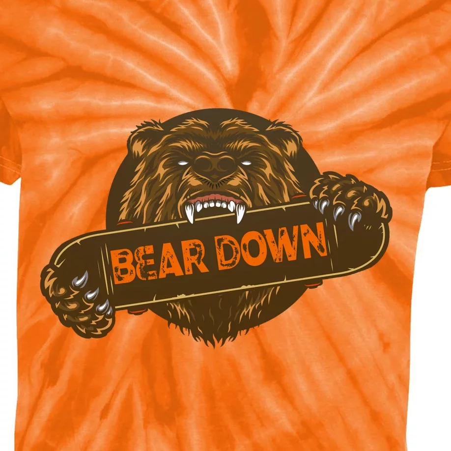 Bear Down Brown Bear Kids Tie-Dye T-Shirt