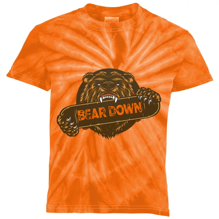 Bear Down Brown Bear Kids Tie-Dye T-Shirt