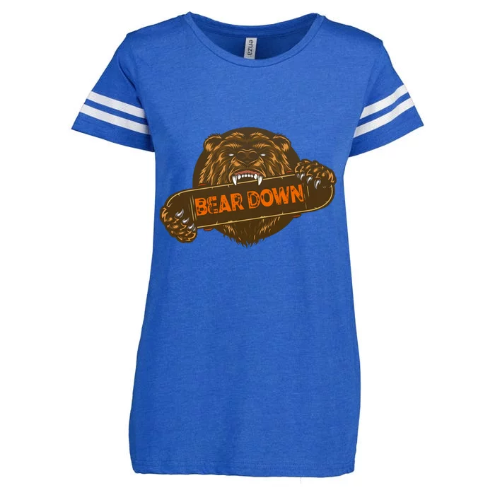 Bear Down Brown Bear Enza Ladies Jersey Football T-Shirt