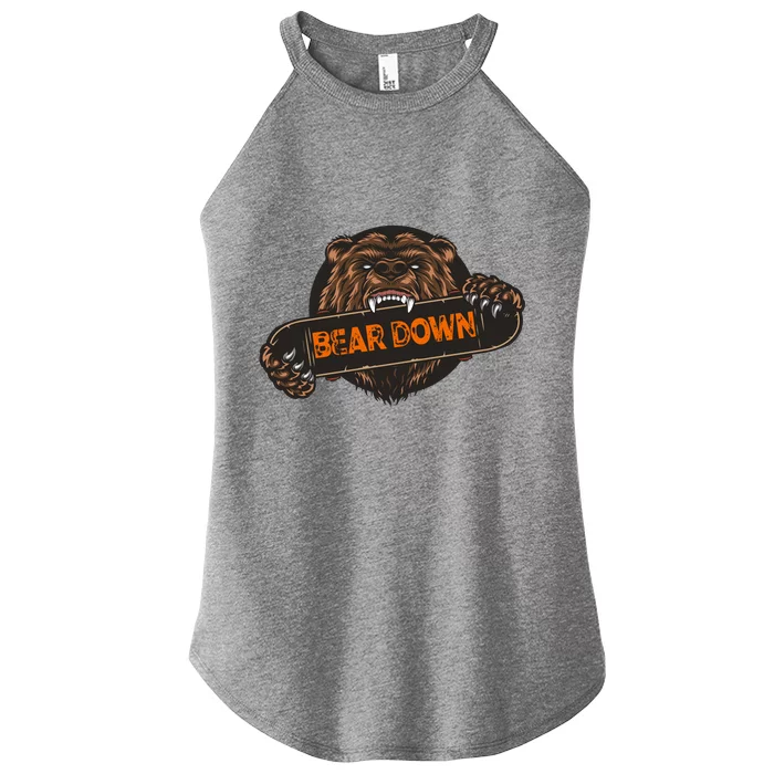 Bear Down Brown Bear Women’s Perfect Tri Rocker Tank