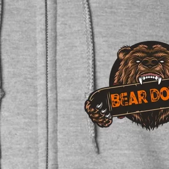 Bear Down Brown Bear Full Zip Hoodie