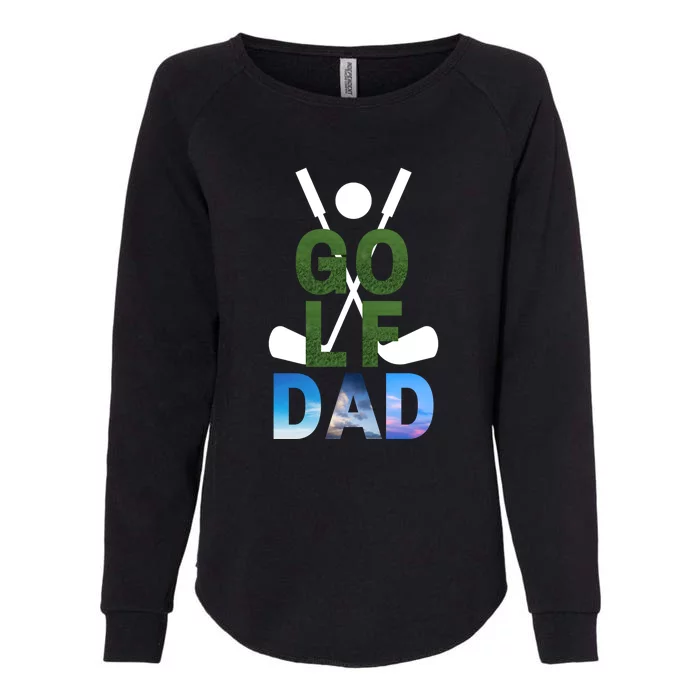 Best Dad By Par Golf Dad Gift For Dad Golf Player Father's Day Womens California Wash Sweatshirt