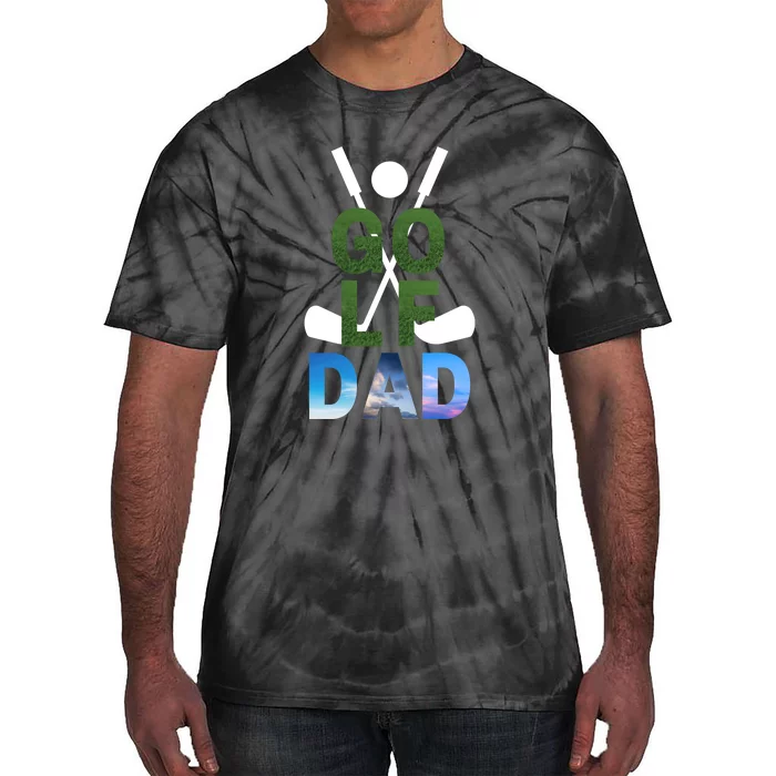 Best Dad By Par Golf Dad Gift For Dad Golf Player Father's Day Tie-Dye T-Shirt