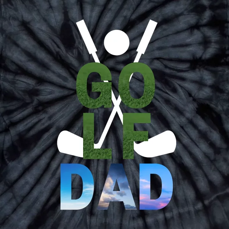 Best Dad By Par Golf Dad Gift For Dad Golf Player Father's Day Tie-Dye T-Shirt