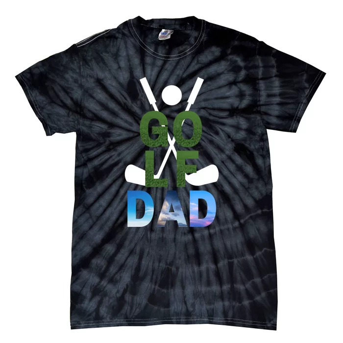 Best Dad By Par Golf Dad Gift For Dad Golf Player Father's Day Tie-Dye T-Shirt