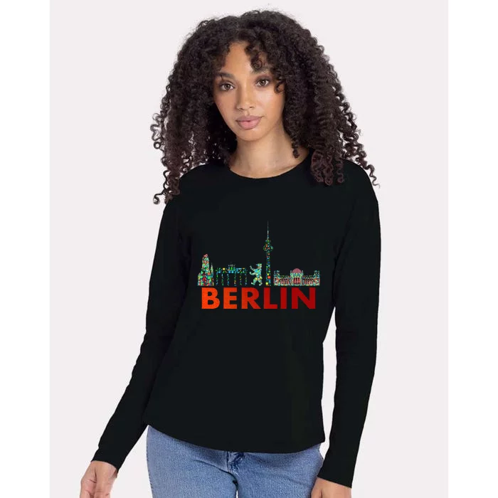 Berlin Design Berlin Bear I Love Berlin Womens Cotton Relaxed Long Sleeve T-Shirt