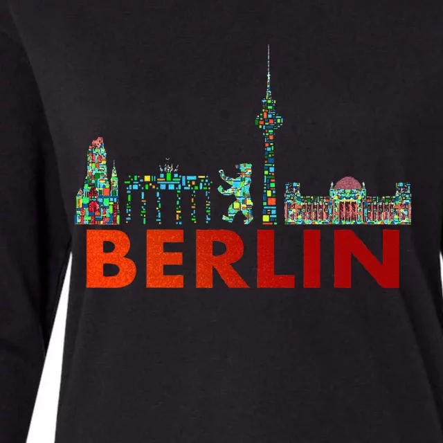 Berlin Design Berlin Bear I Love Berlin Womens Cotton Relaxed Long Sleeve T-Shirt