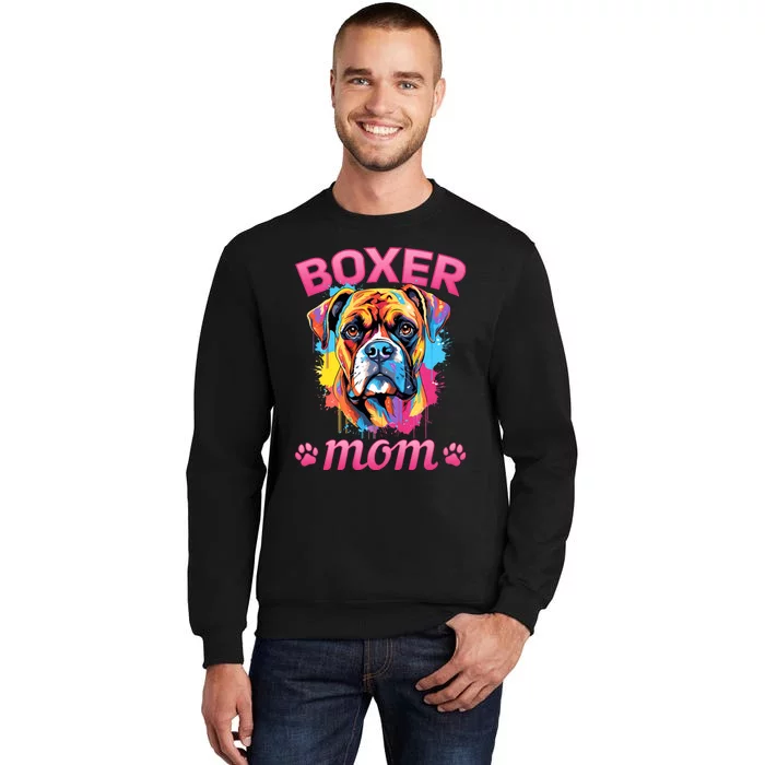 Boxer Dog Breed Pet Boxer Mom Tall Sweatshirt