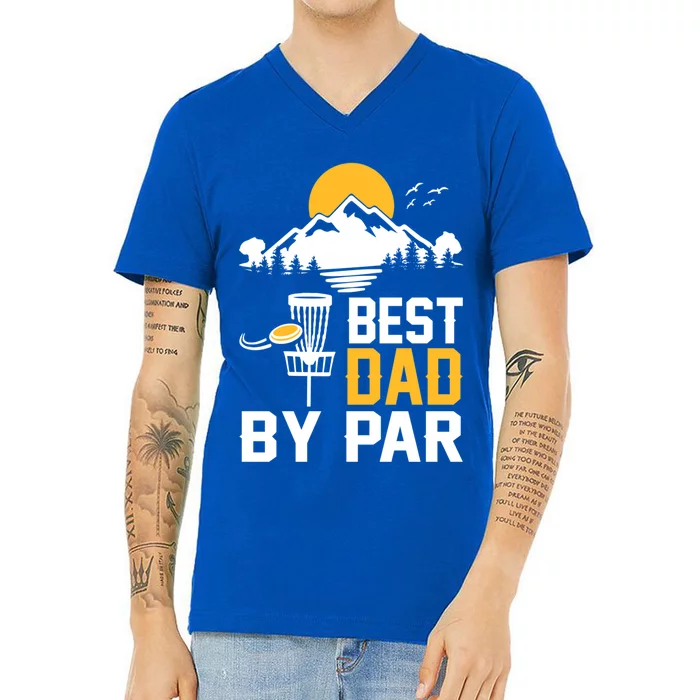 Best Dad By Par Gift V-Neck T-Shirt