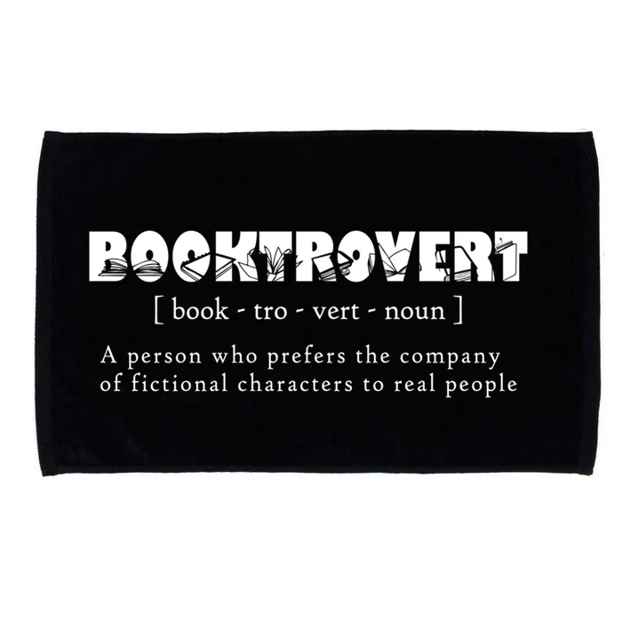 Booktrovert Definition Booknerd Book Lovers Gift Microfiber Hand Towel