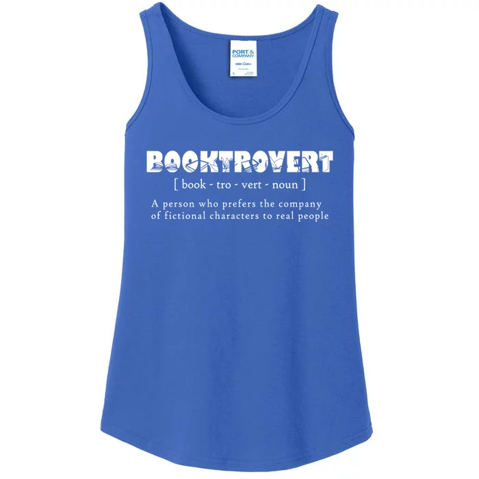 Booktrovert Definition Booknerd Book Lovers Gift Ladies Essential Tank