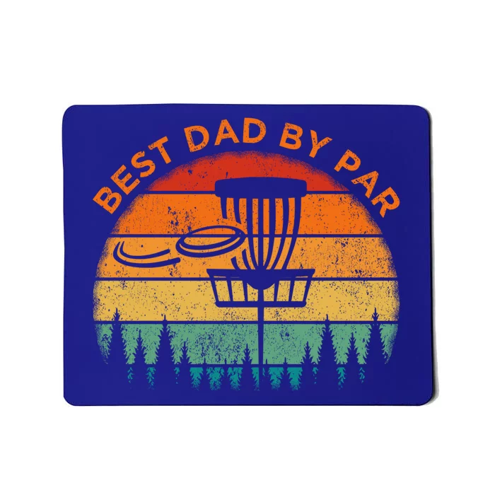 Best Dad By Par Vintage Retro Disc Golf Dad Fathers Day Gift Mousepad