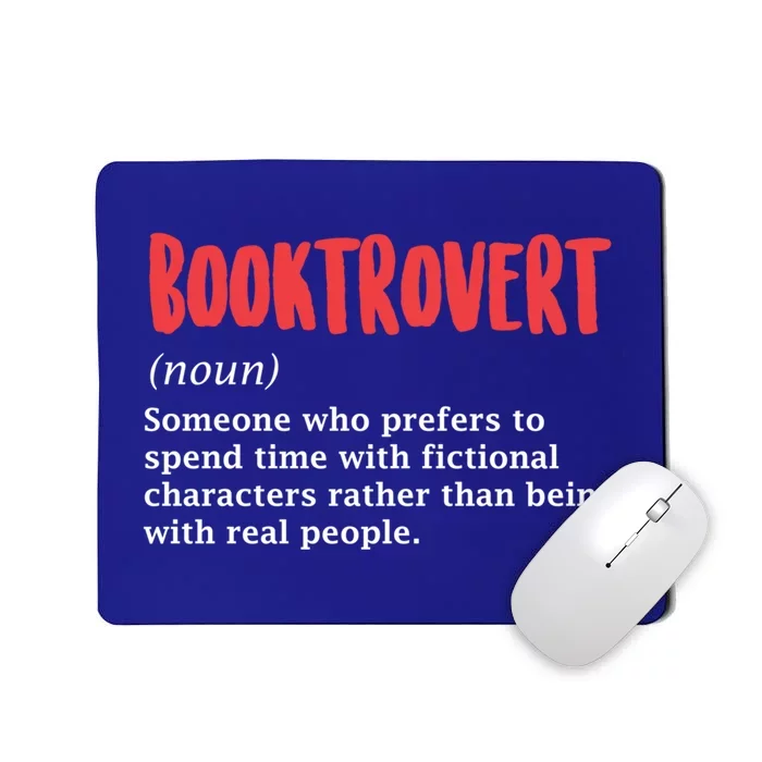 Booktrovert Definition Books Reader Book Bookworm Author Gift Mousepad