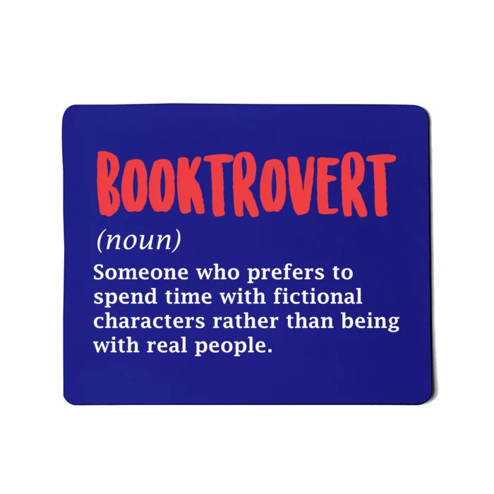 Booktrovert Definition Books Reader Book Bookworm Author Gift Mousepad