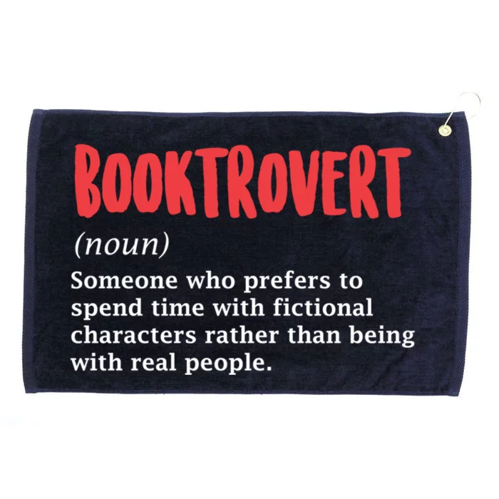 Booktrovert Definition Books Reader Book Bookworm Author Gift Grommeted Golf Towel