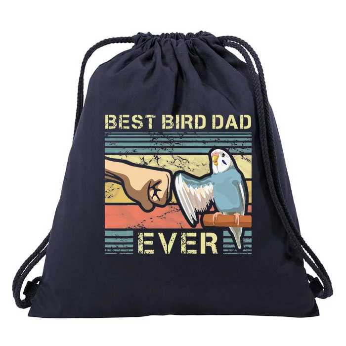 Budgie Dad Bird Lover Father Animal Enthusiast Bird Guy Drawstring Bag