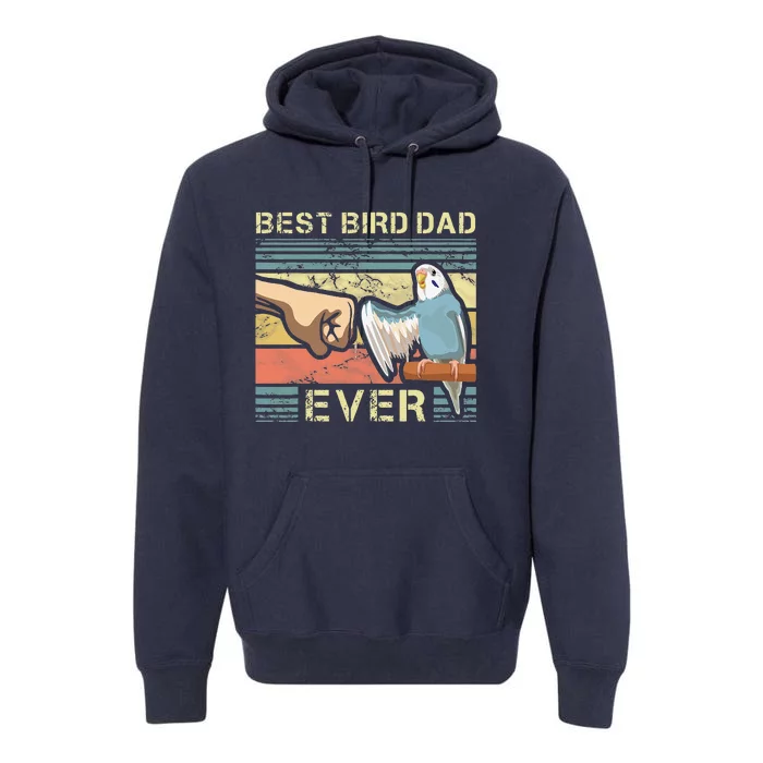 Budgie Dad Bird Lover Father Animal Enthusiast Bird Guy Premium Hoodie