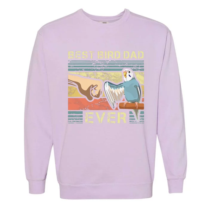 Budgie Dad Bird Lover Father Animal Enthusiast Bird Guy Garment-Dyed Sweatshirt