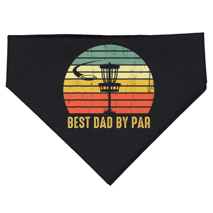 Best Dad By Par Funny Disc Golf Gifts Vintage Fathers Day USA-Made Doggie Bandana