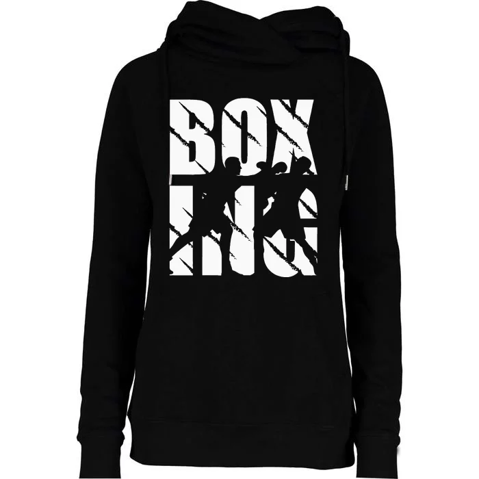 Boxing Design Boxing Lovers And Boxing Womens Funnel Neck Pullover Hood