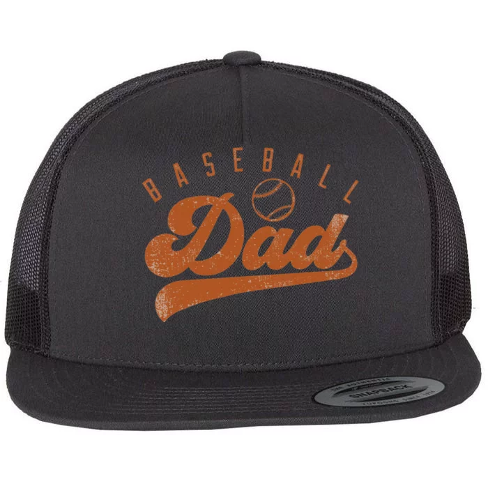 Baseball Dad Flat Bill Trucker Hat