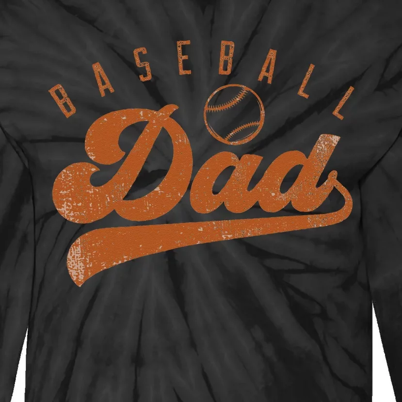 Baseball Dad Tie-Dye Long Sleeve Shirt