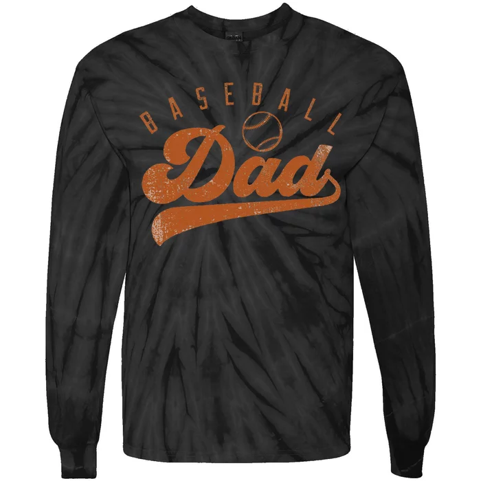 Baseball Dad Tie-Dye Long Sleeve Shirt